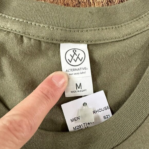 Alternative Men's Wearhouse Basic Short Sleeve T-shirt Tee in Green -M - Picture 4 of 8